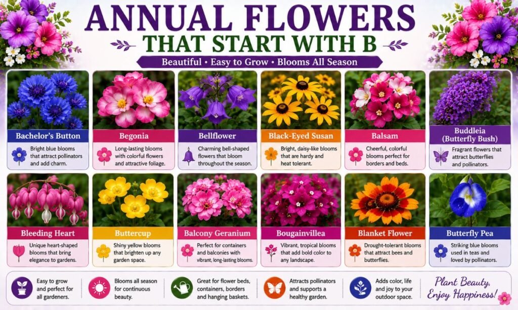 Annual Flowers That Start With B