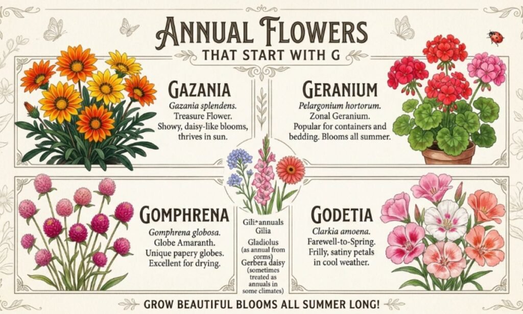 Annual Flowers That Start With G