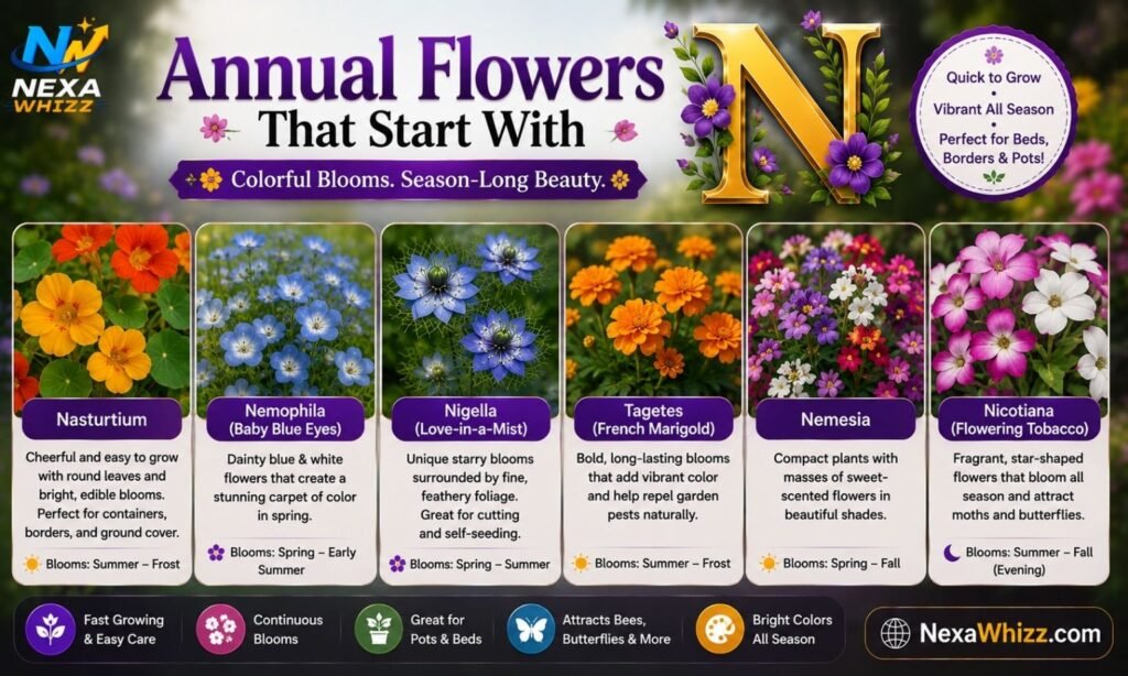 Annual Flowers That Start With N