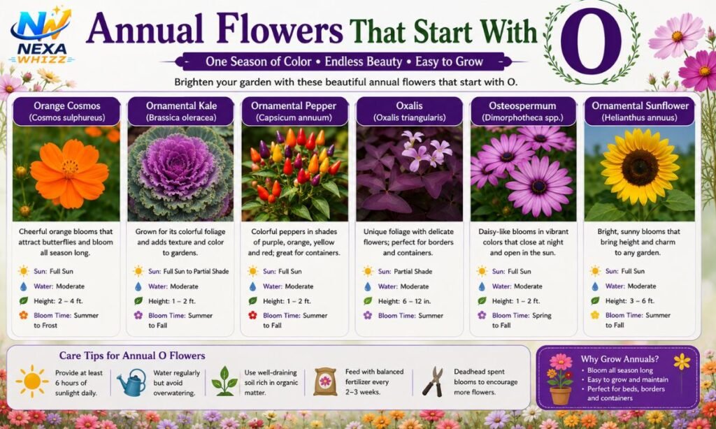 Annual Flowers That Start With O