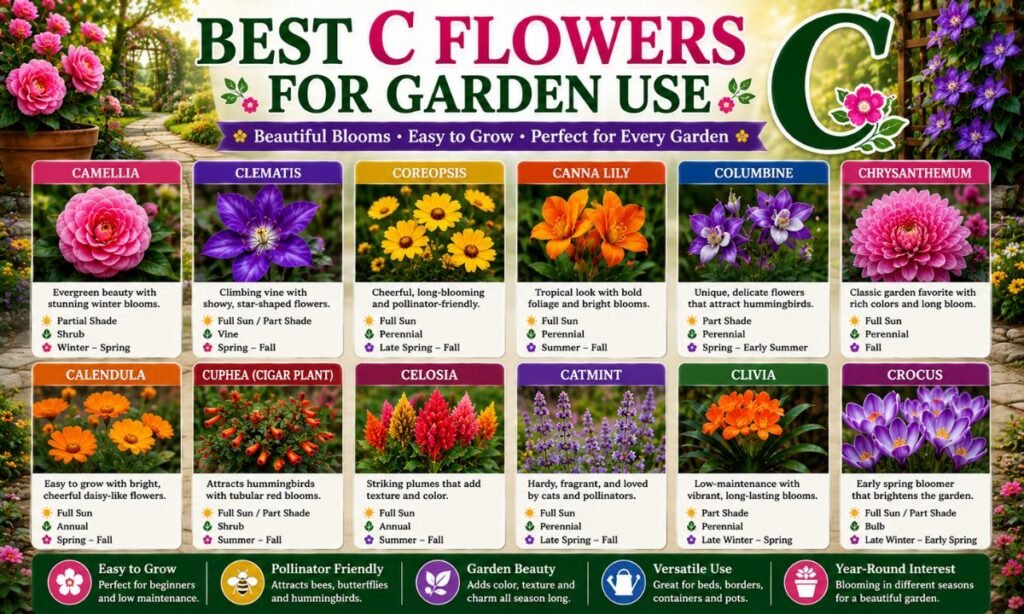 Best C Flowers For Garden Use