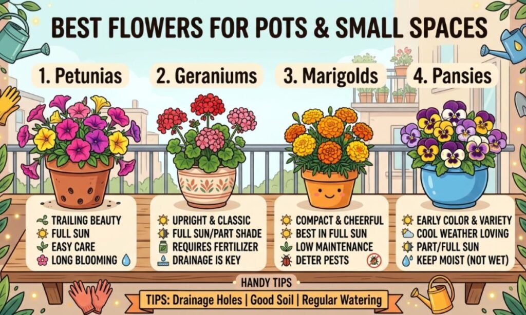 Best D Flowers For Pots And Small Spaces