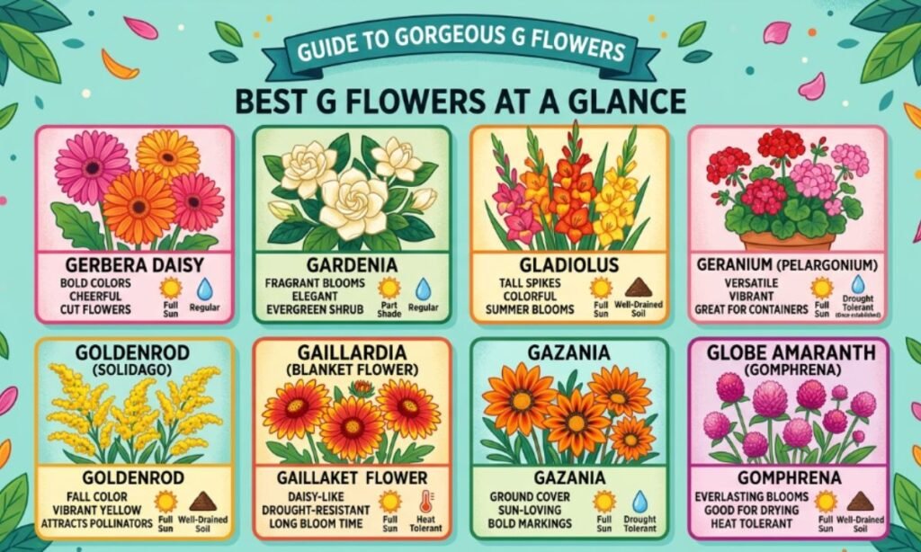 Best G Flowers At A Glance