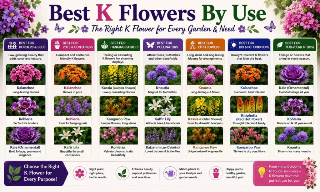 Best K Flowers By Use