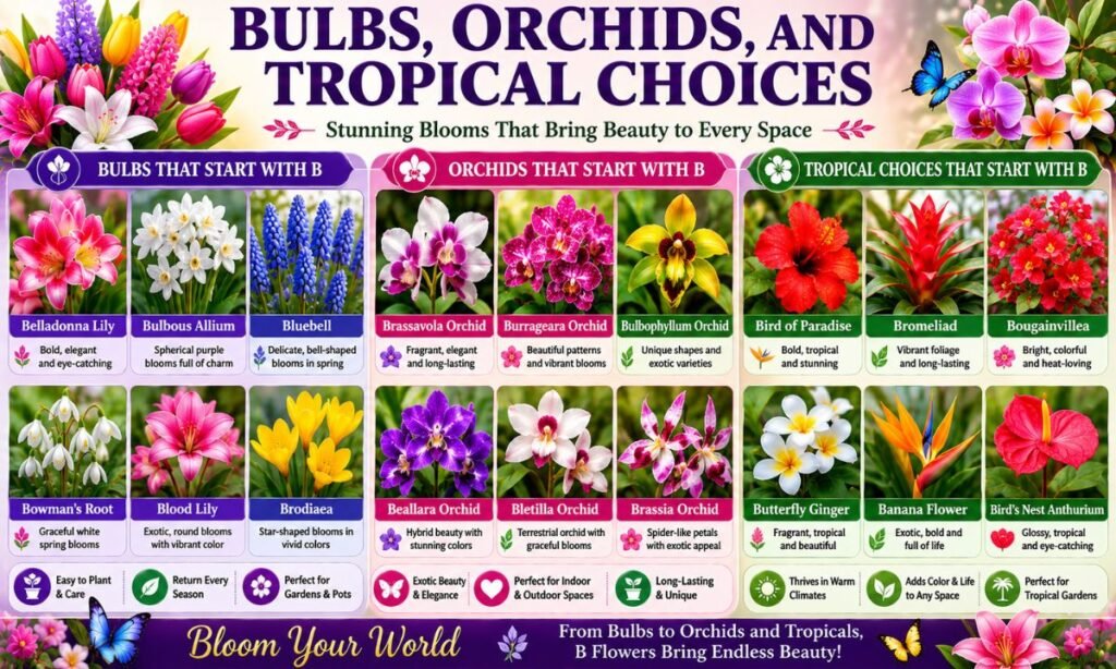 Bulbs, Orchids, And Tropical Choices