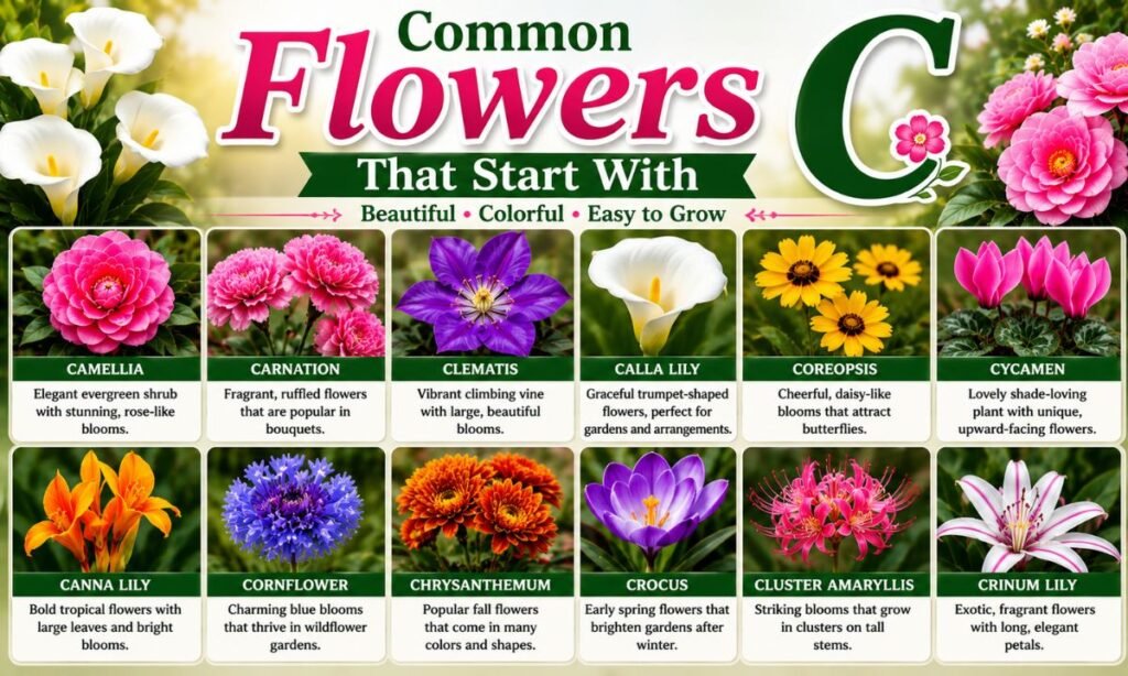 Common Flowers That Start With C