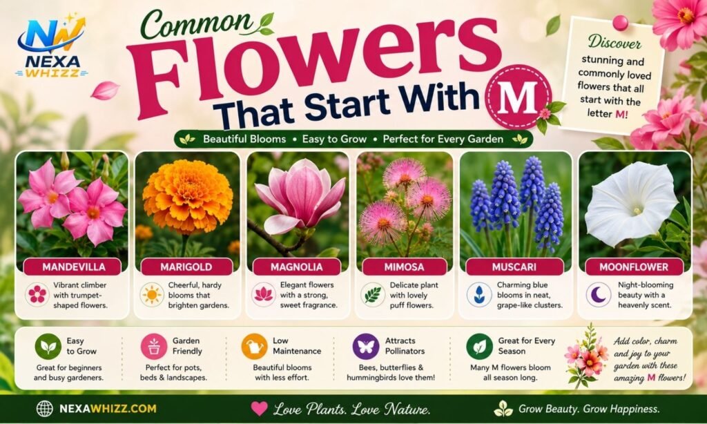 Common Flowers That Start With M