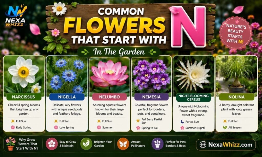 Common Flowers That Start With N In The Garden