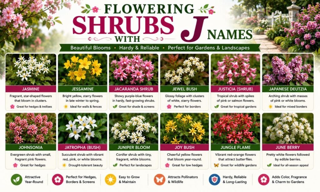 Flowering Shrubs With J Names