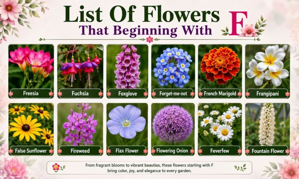 List Of Flowers That Beginning With F
