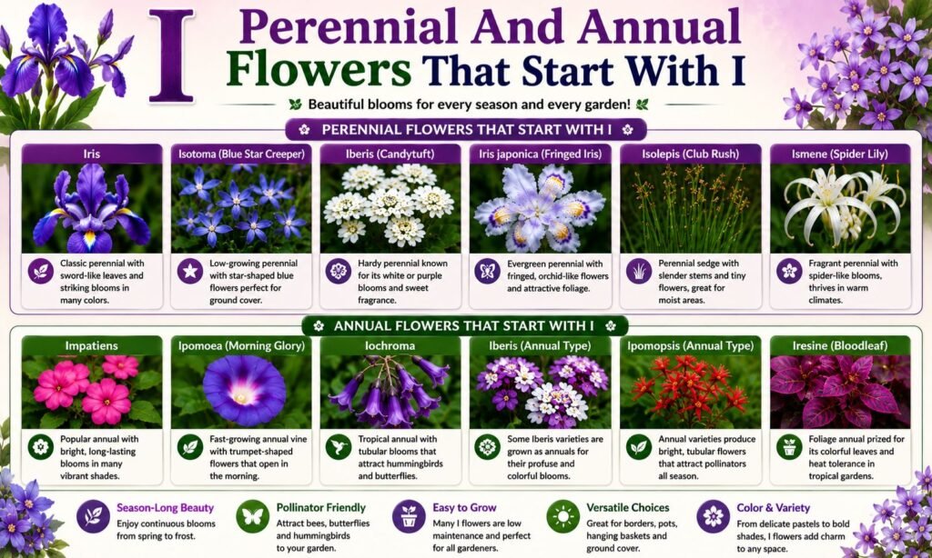 Perennial And Annual Flowers That Start With I