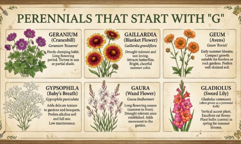 Perennials That Start With G