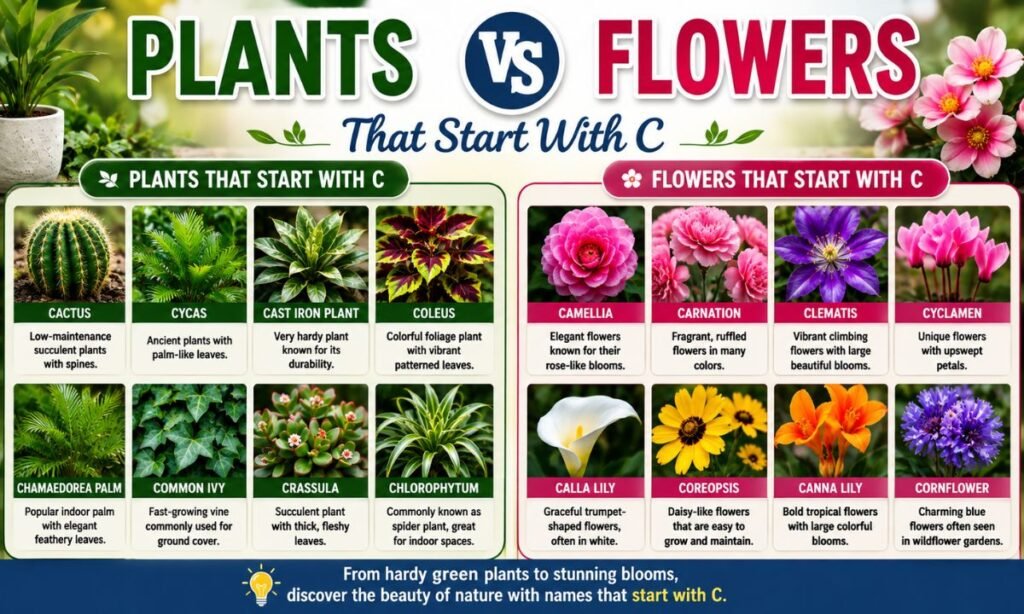 Plants Vs Flowers That Start With C