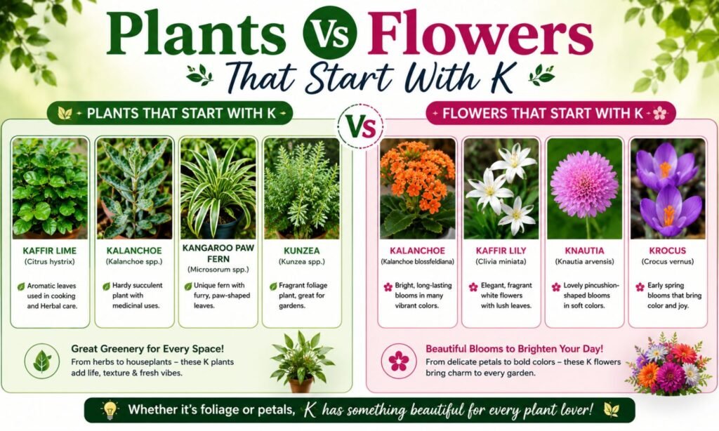 Plants Vs Flowers That Start With K