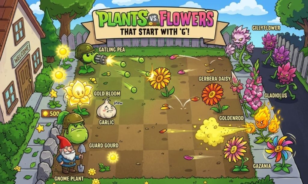 Plants Vs Flowers That Starting With G