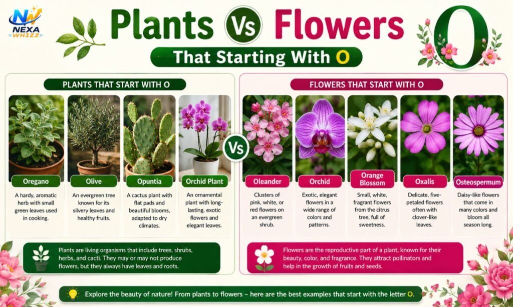 Plants Vs Flowers That Starting With O