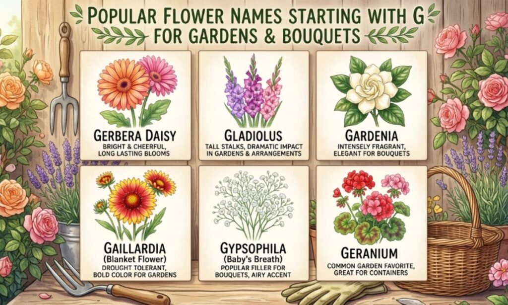 Popular Flower Names Starting With G For Gardens And Bouquets