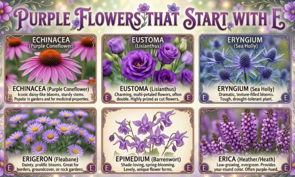 Purple Flowers That Start With E