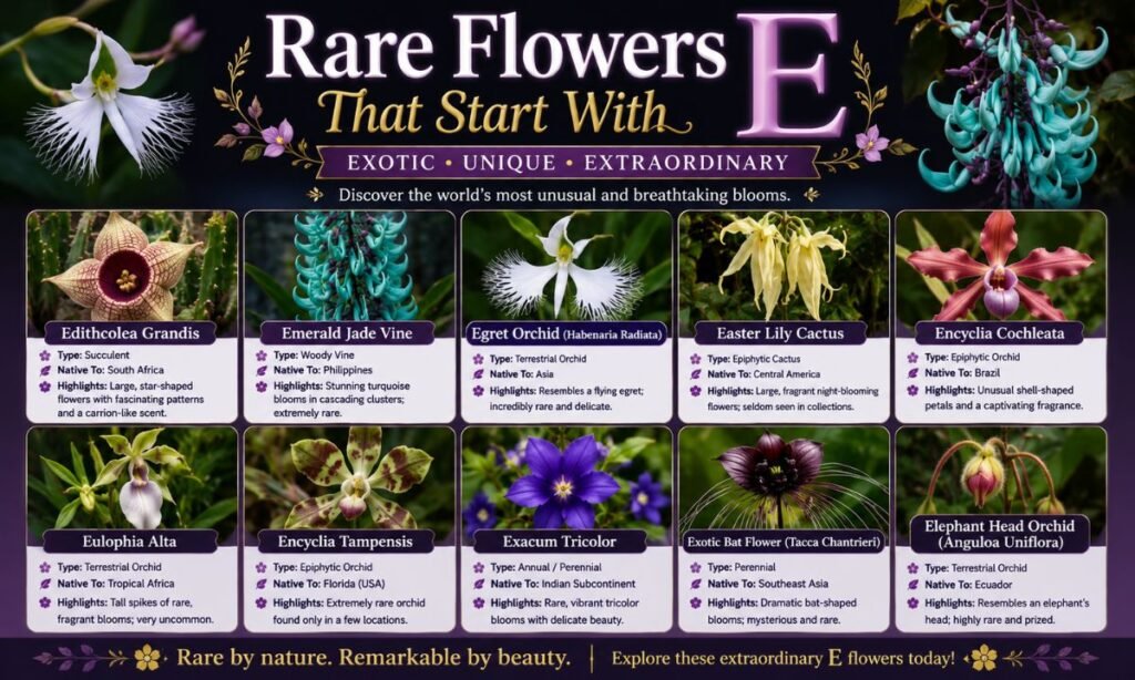 Rare Flowers That Start With E
