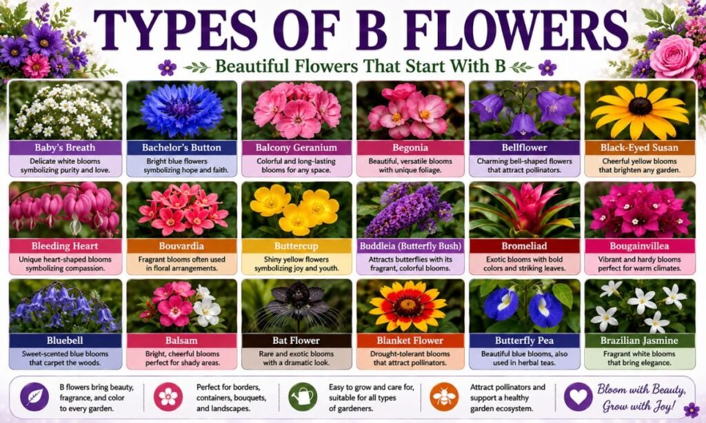 Types Of B Flowers