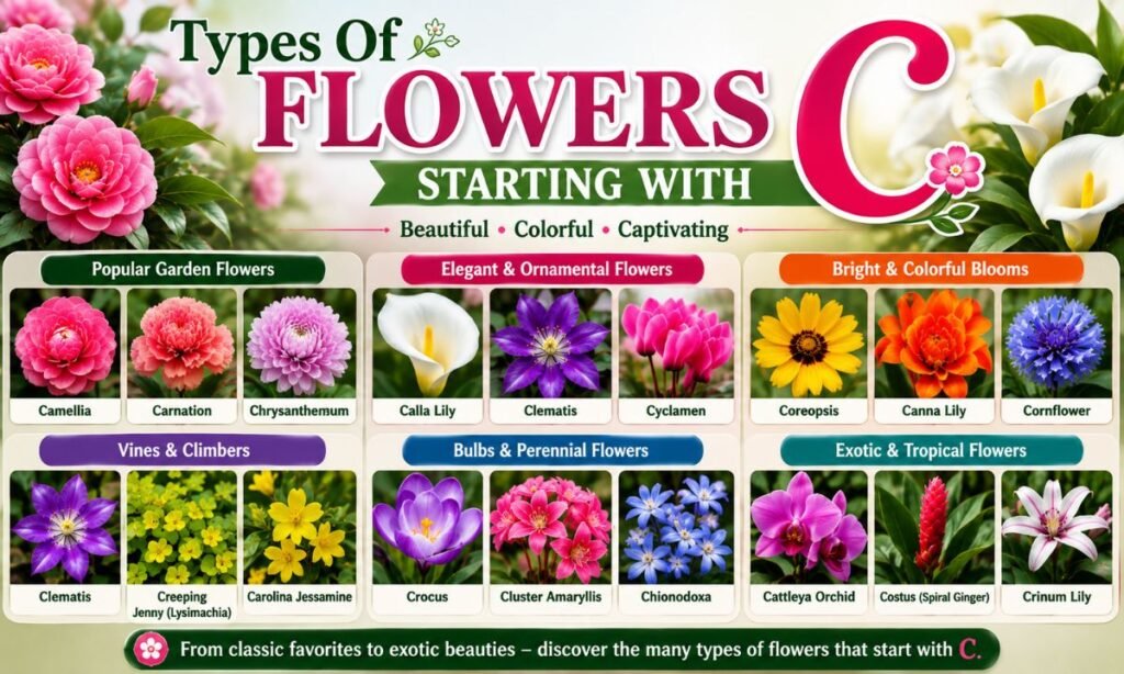 Types Of Flowers Starting With C