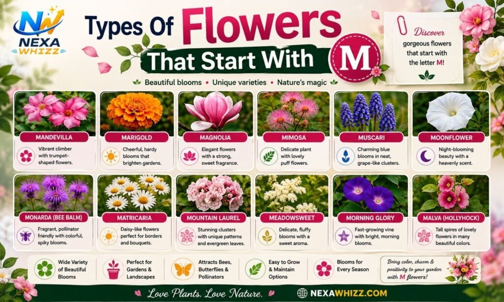 Types Of Flowers That Start With M