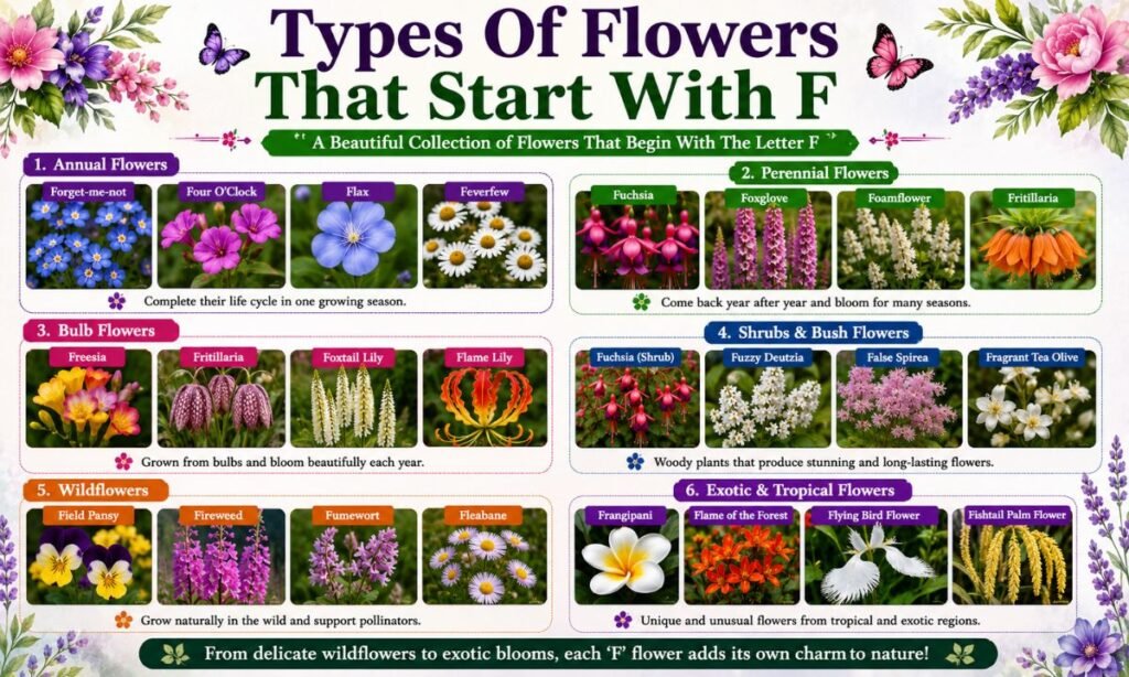 Types Of Flowers That Starting With F