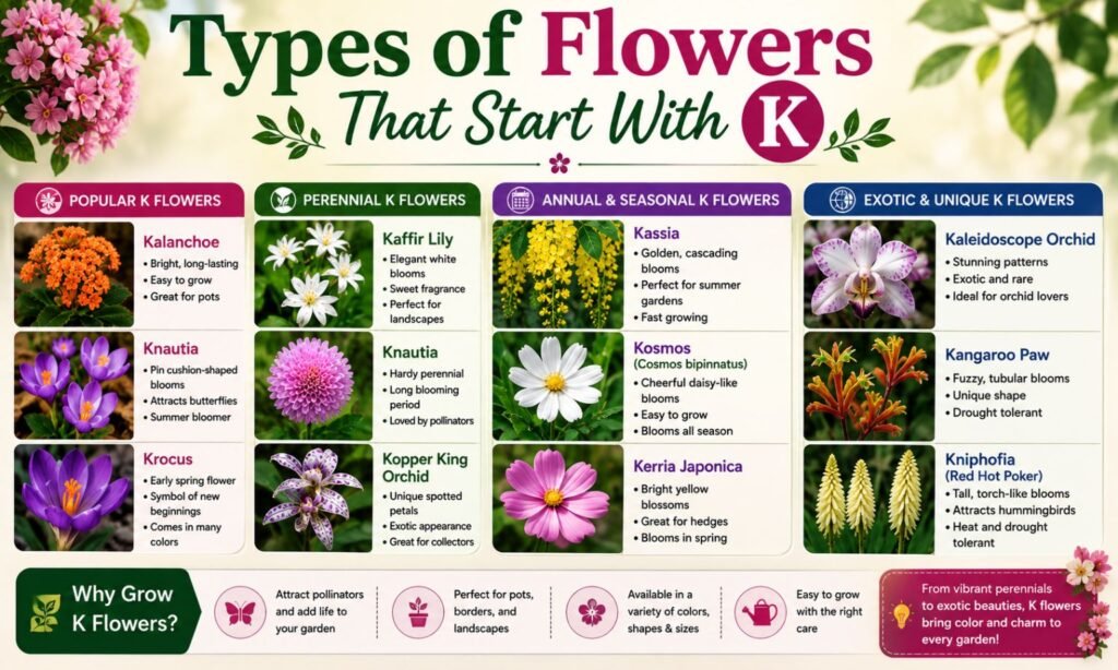 Types of Flowers That Start With K