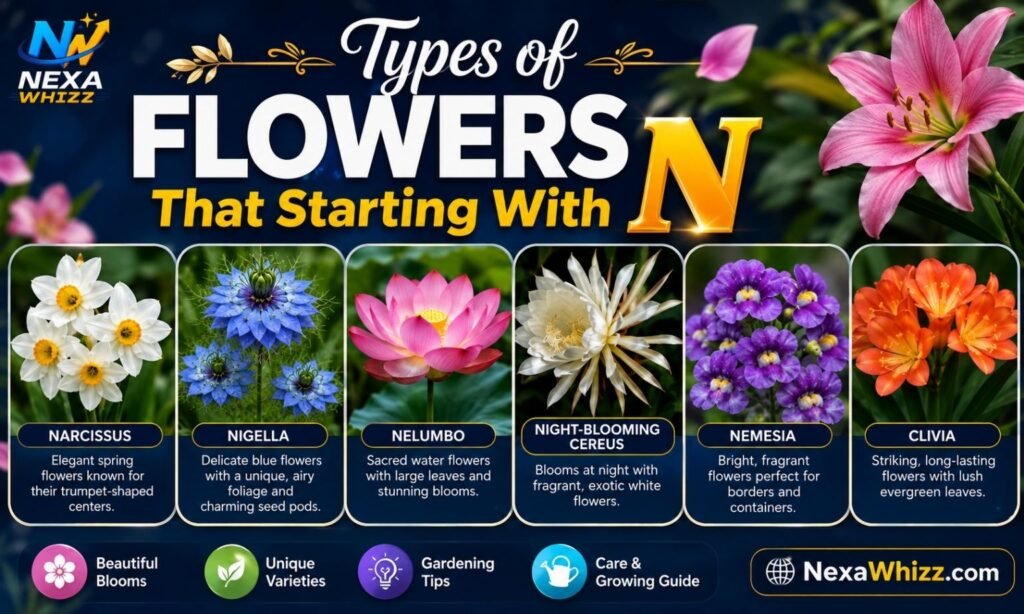 Types of Flowers That Starting With N