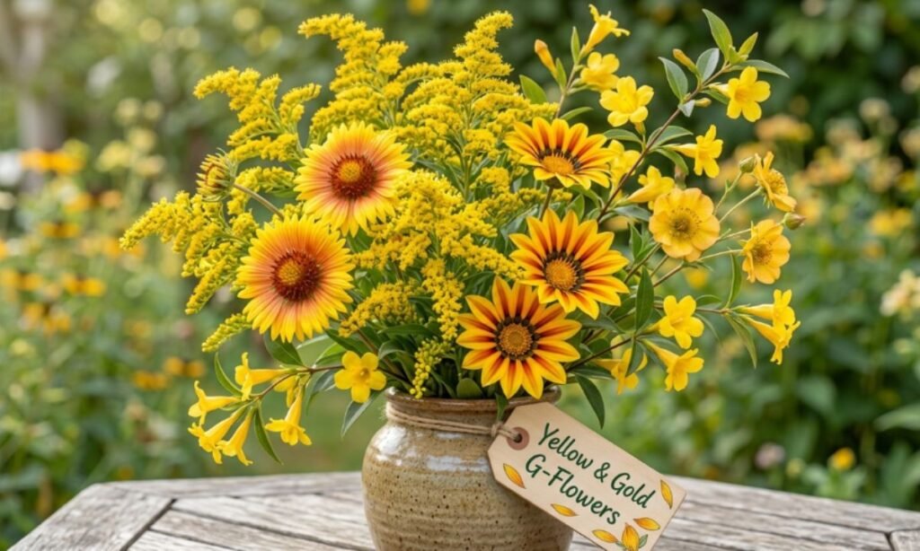 Yellow And Gold G Flowers