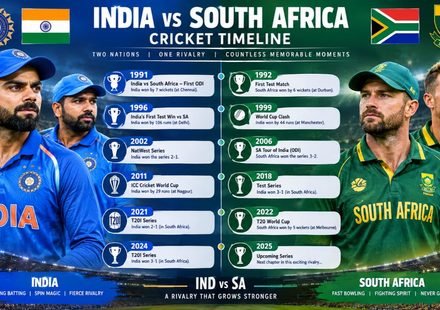 India National Cricket Team vs South Africa National Cricket Team Timeline