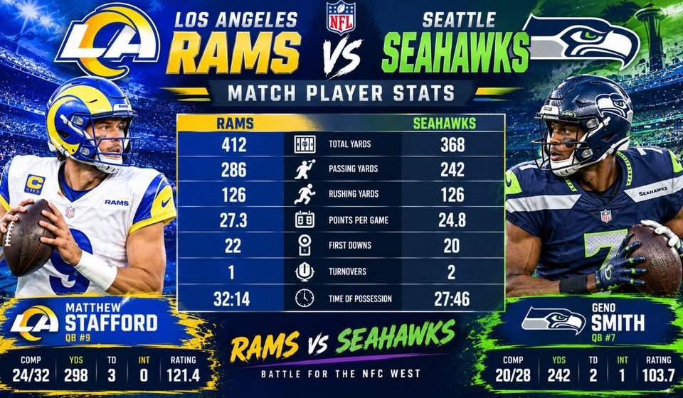Los Angeles Rams vs Seahawks Match Player Stats